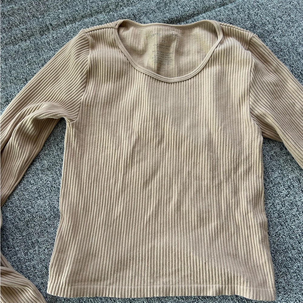 Nude Ribbed Top